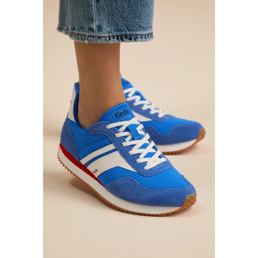 Nwot Keds Rena Blue Color Block Suede Leather Lace-Up Sneakers 7 — image 3 of 4